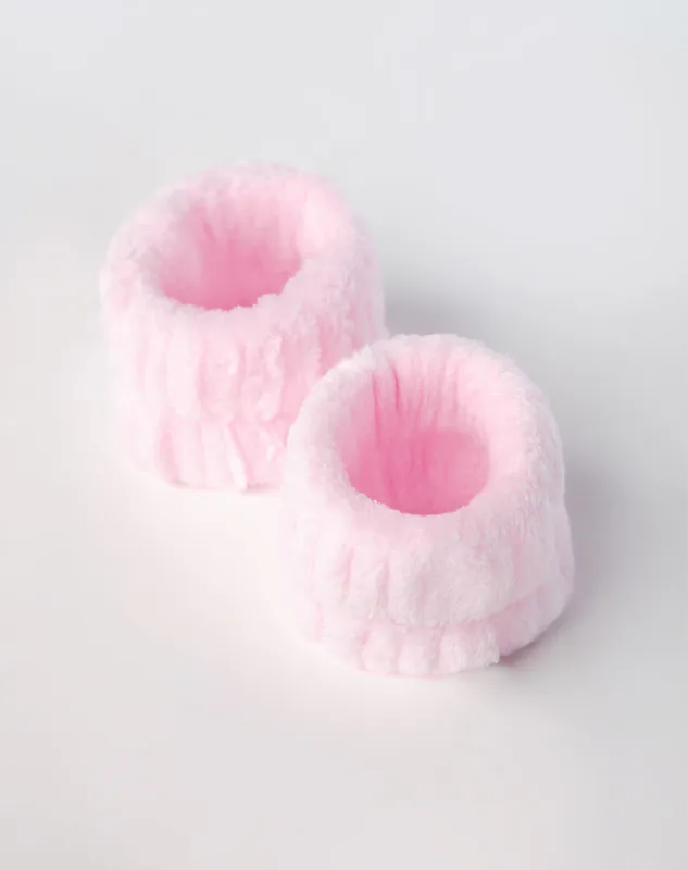 Muñequeras absorbentes felpa suave rosa sold by Gef