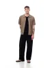 Camisa regular fit café sold by Gef