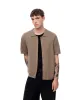 Camisa regular fit café sold by Gef