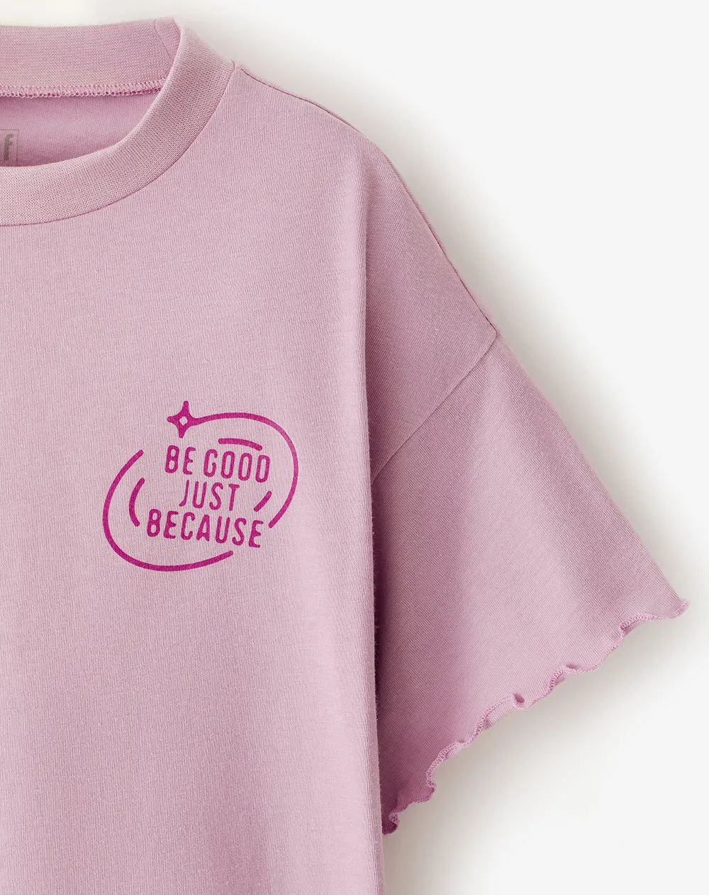 Camiseta + short de pijana niña algodón lila sold by Gef product image thumbnail 2