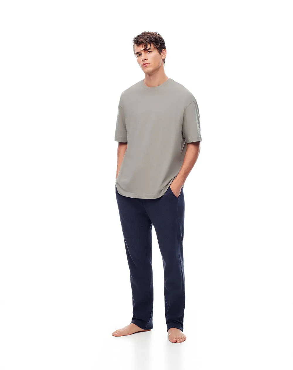 Camiseta relax algodón taupe hombre sold by Gef product image thumbnail 3