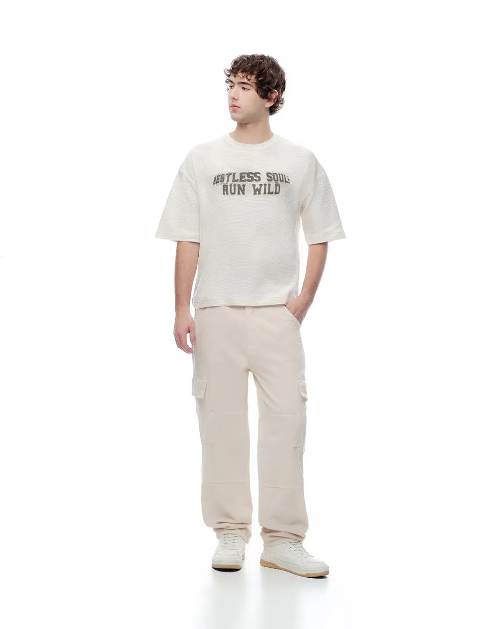 Camiseta regular algodón vainilla estampada hombre sold by Gef product image thumbnail 3