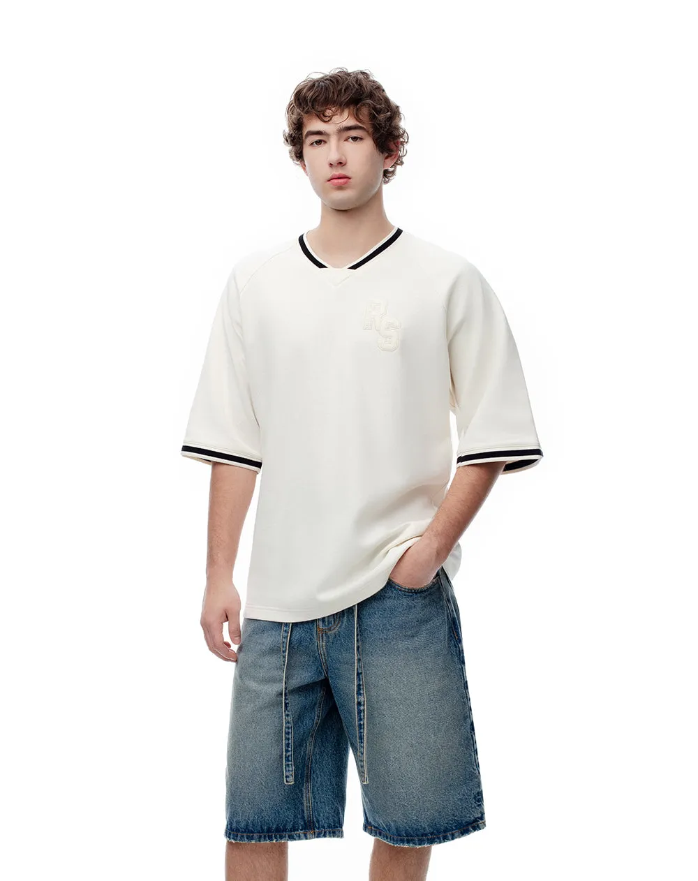 Camiseta regular algodón vainilla bordada hombre sold by Gef