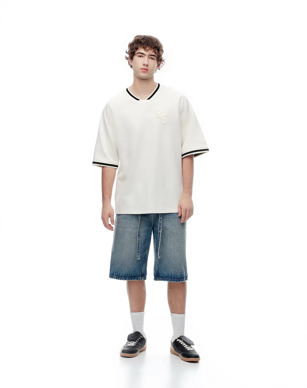 Camiseta regular algodón vainilla bordada hombre sold by Gef product image thumbnail 3