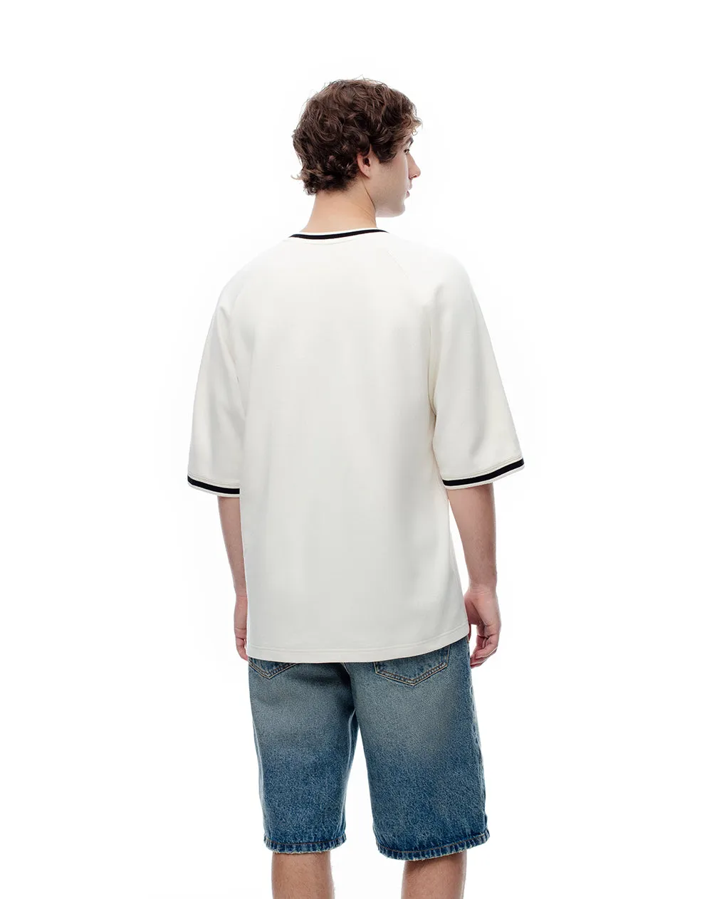 Camiseta regular algodón vainilla bordada hombre sold by Gef product image thumbnail 2
