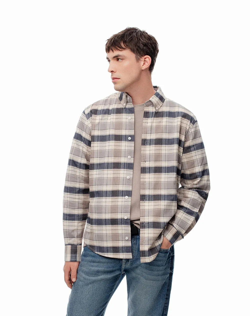 Camisa manga larga slim algodón cuadros hombre sold by Gef product image thumbnail 4