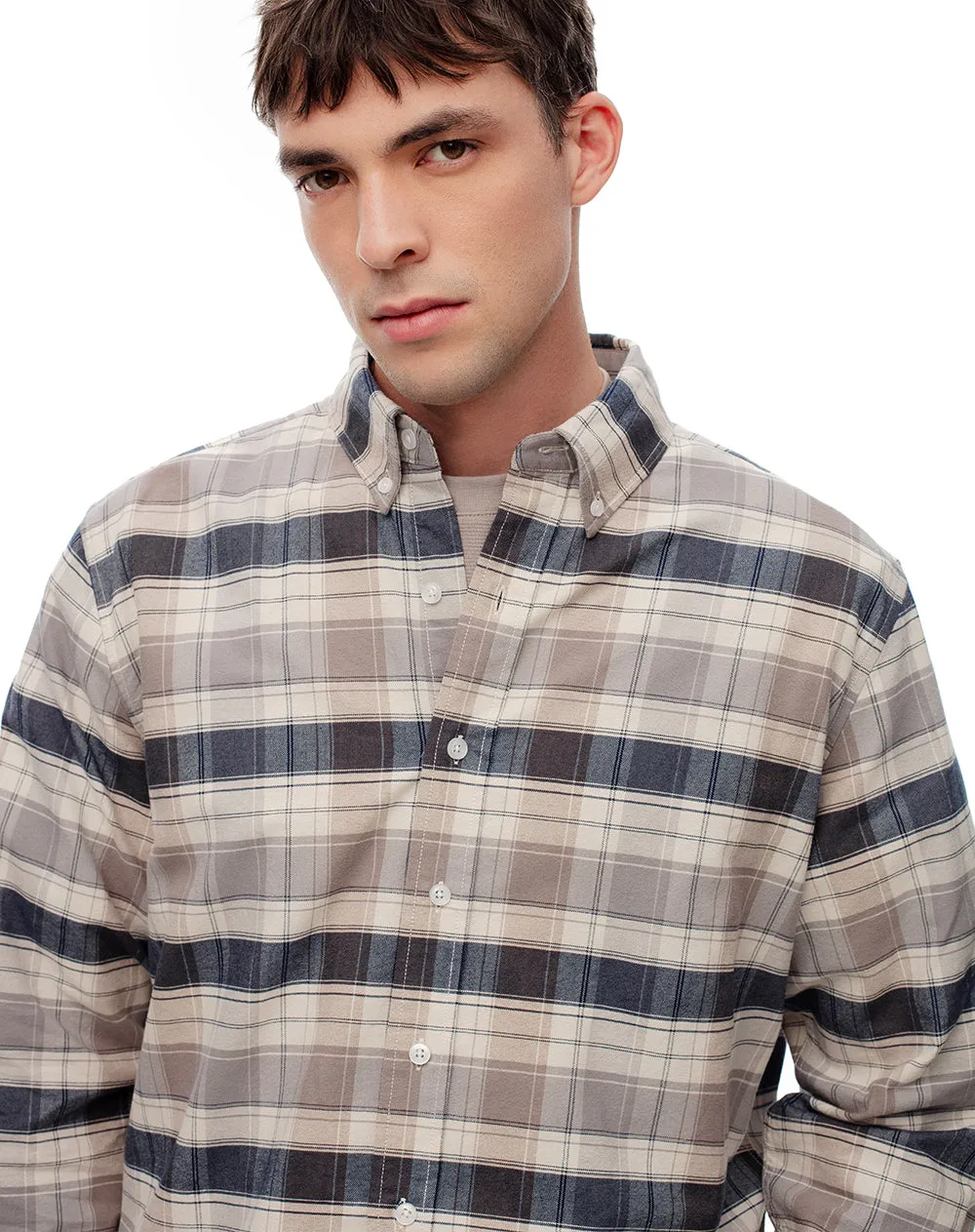 Camisa manga larga slim algodón cuadros hombre sold by Gef product image thumbnail 5