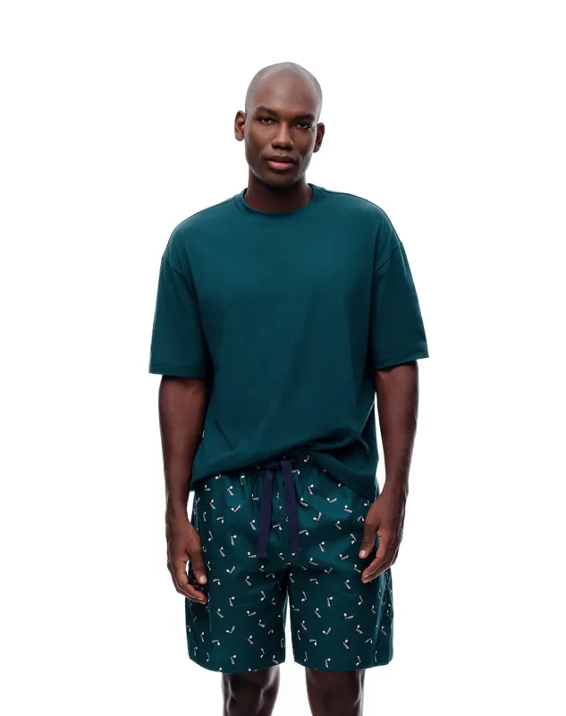 Bermuda regular fit verde estampada sold by Gef