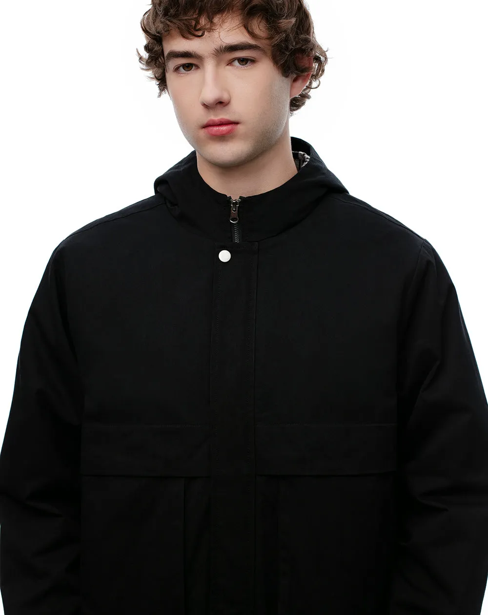 Chaqueta parka regular algodón negra hombre sold by Gef product image thumbnail 4