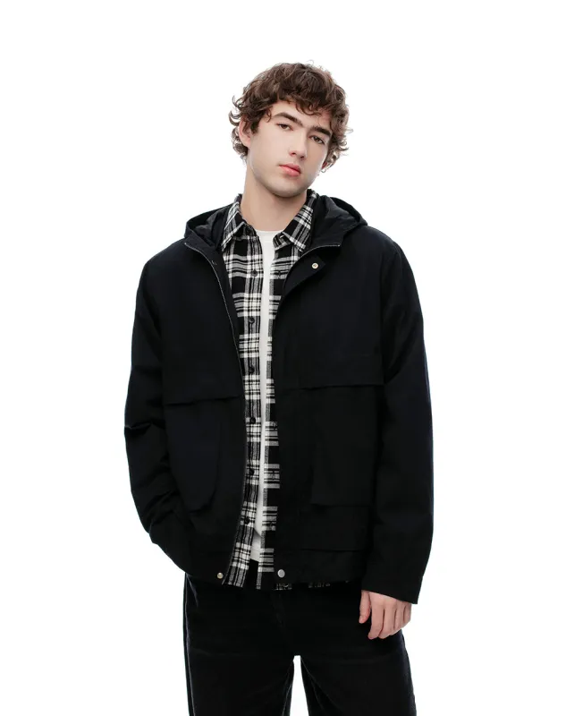 Chaqueta parka regular algodón negra hombre sold by Gef