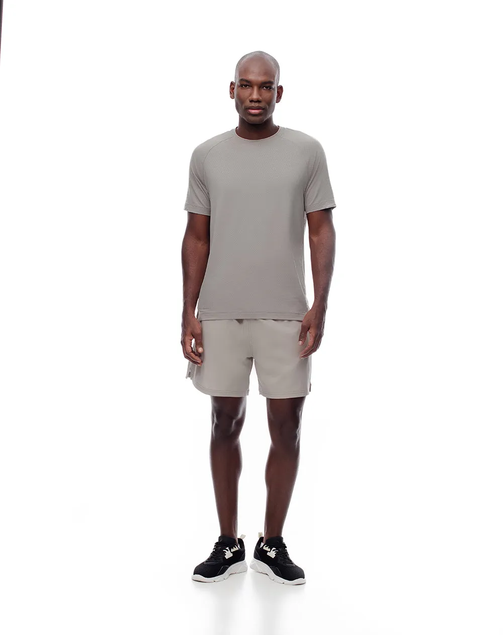 Pantaloneta deportiva malla interna taupe hombre sold by Gef product image thumbnail 3