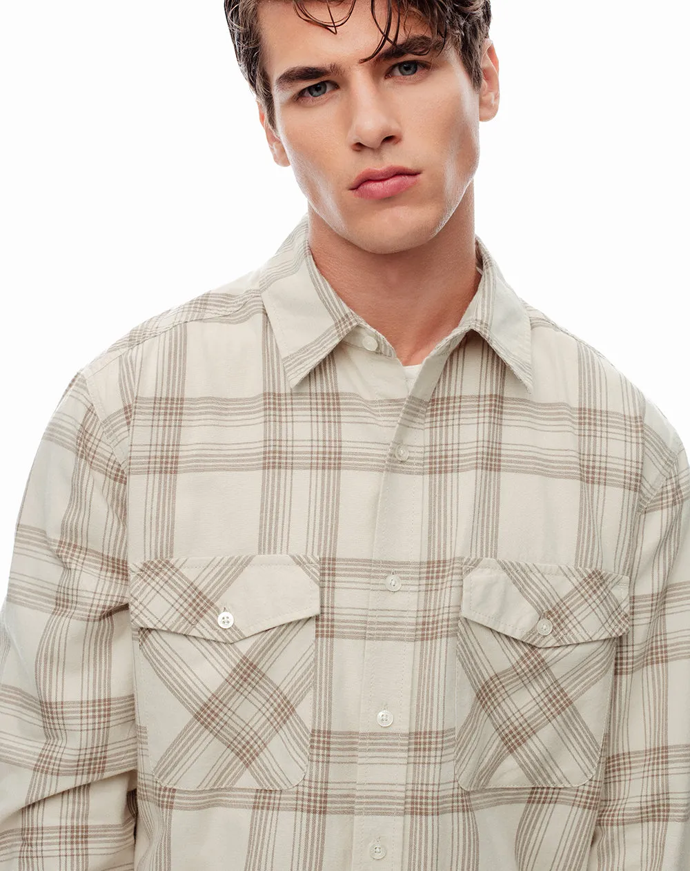 Camisa manga larga regular algodón cuadros hombre sold by Gef product image thumbnail 4