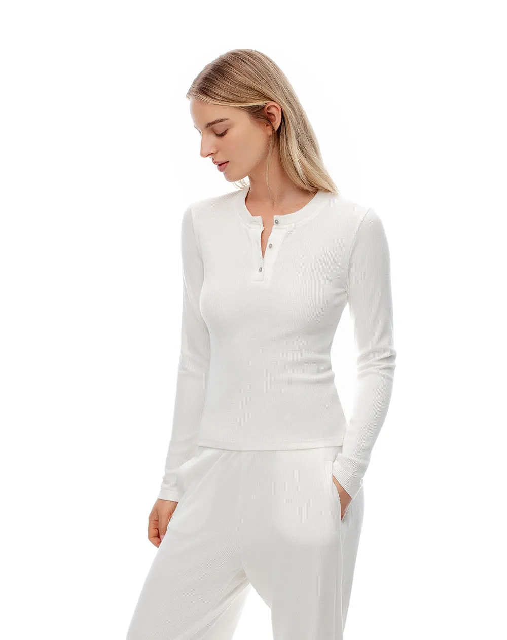 Camibuzo slim blanco mujer sold by Gef