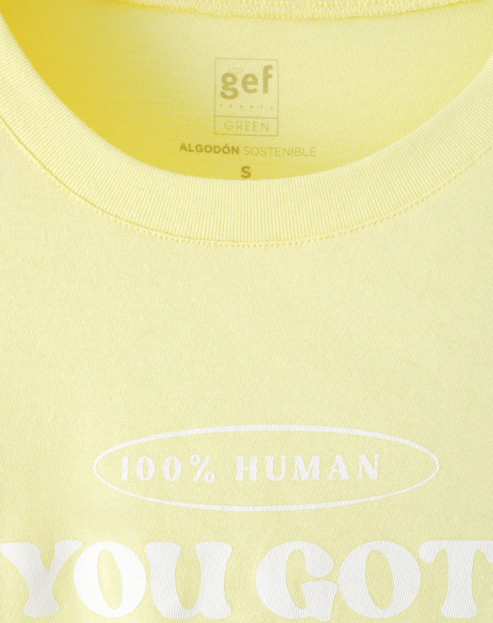Camiseta cro regular algodón amarilla estampada mujer sold by Gef product image thumbnail 2
