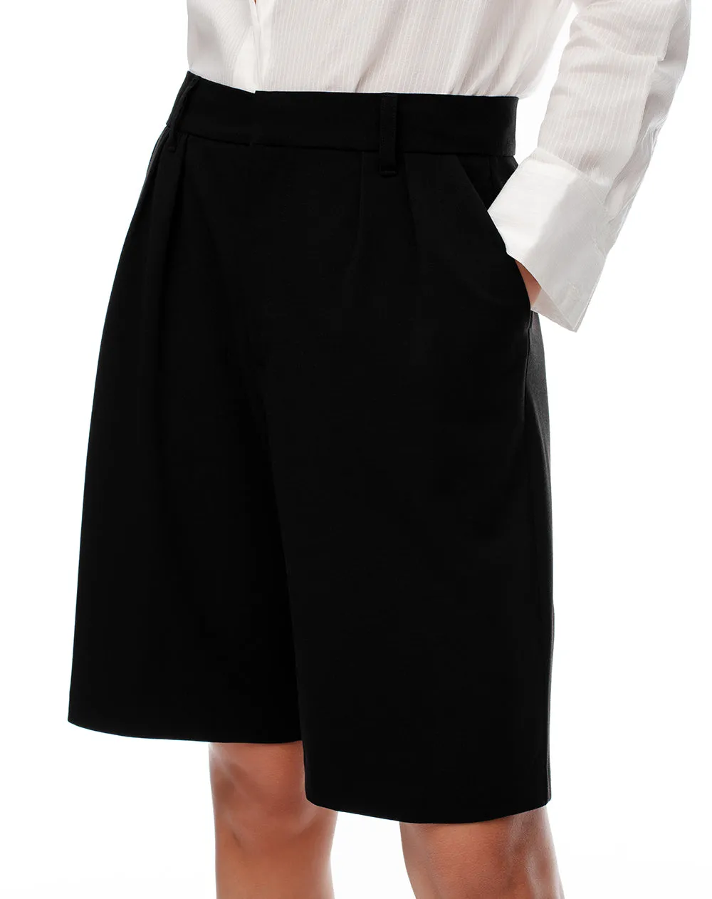 Bermuda regular tiro alto negra mujer sold by Gef product image thumbnail 5