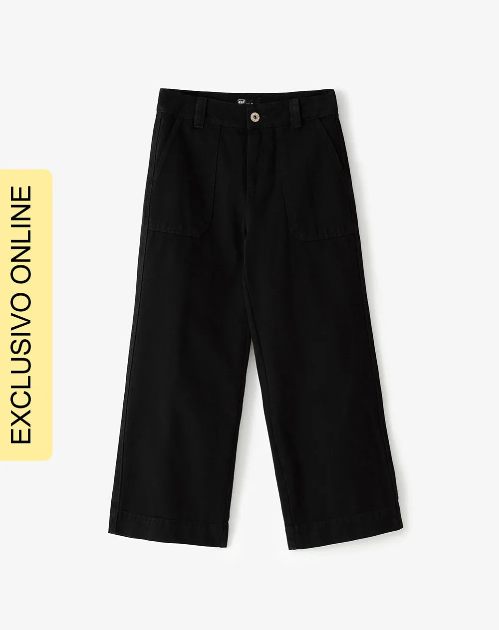 Jean culotte tiro medio negro mujer sold by Gef