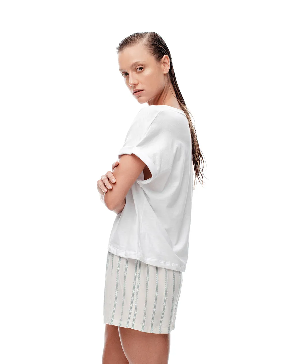 Short de pijama rayas mujer sold by Gef product image thumbnail 4