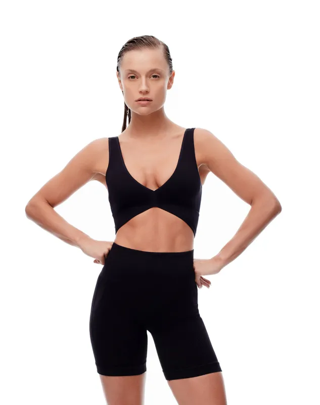 Biker deportivo seamless negro mujer sold by Gef