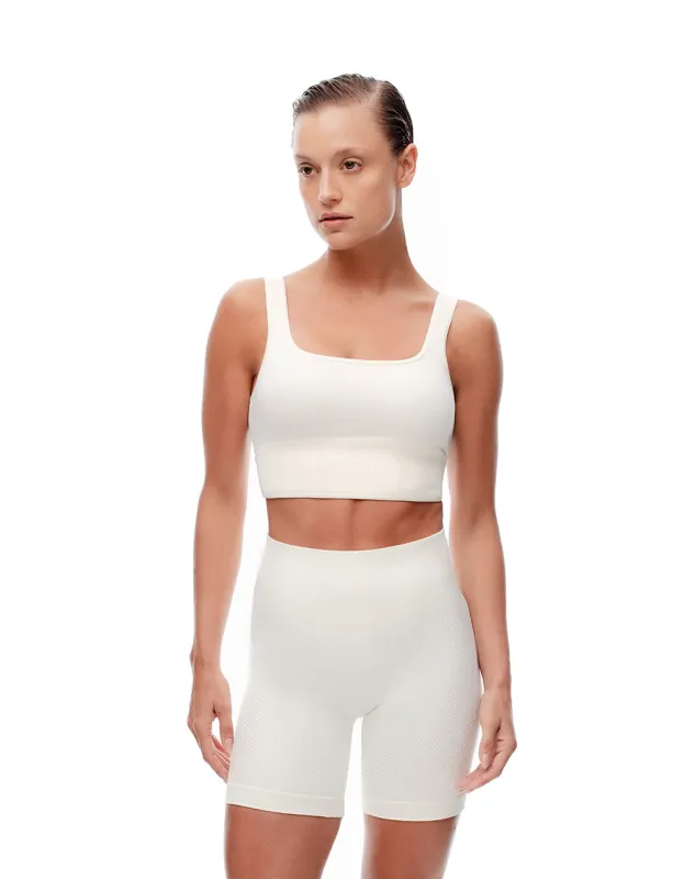 Biker deportivo seamless blanco mujer sold by Gef
