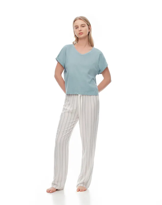 Pantalón de pijama mujer rayas sold by Gef