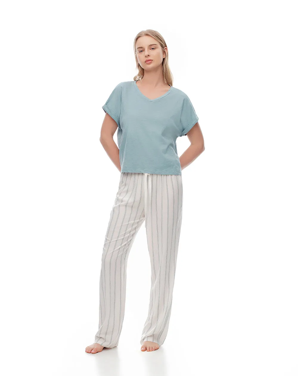 Pantalón de pijama rayas mujer sold by Gef