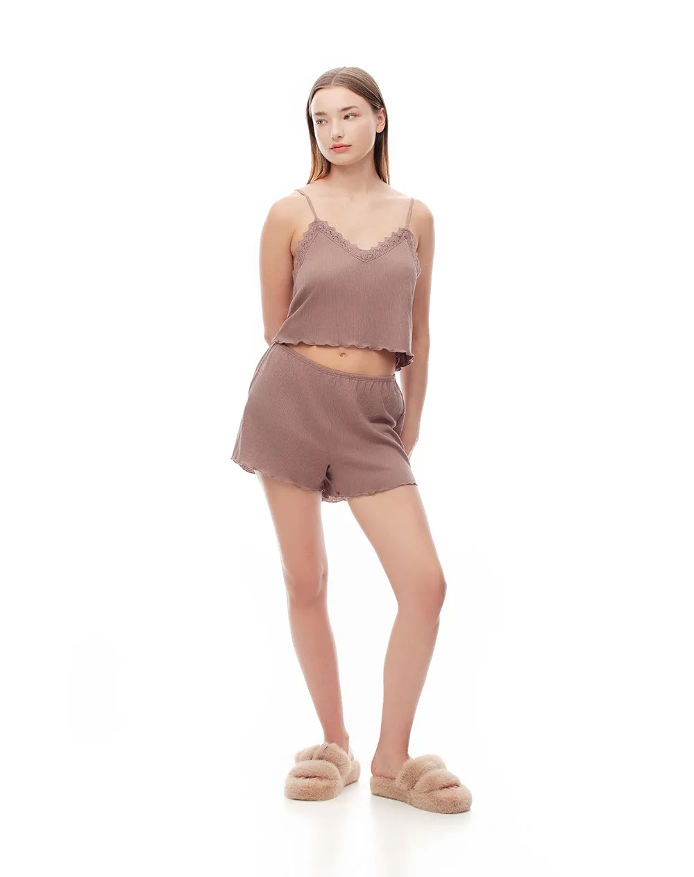 Short de pijama mujer café sold by Gef product image thumbnail 5