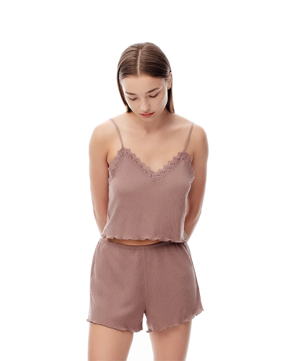 Short de pijama mujer café sold by Gef