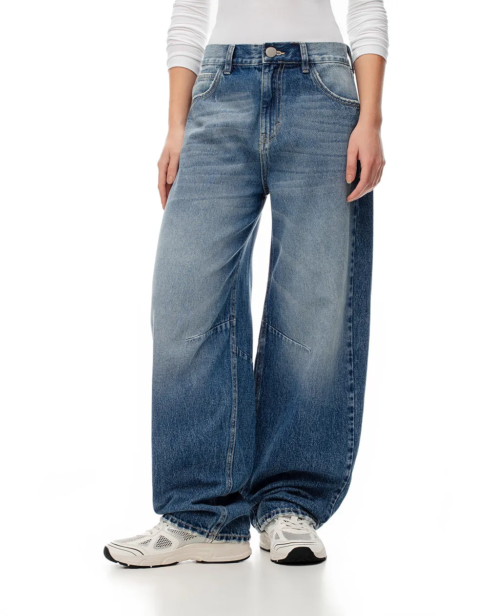 Jean wide leg tiro medio índigo medio mujer sold by Gef product image thumbnail 2