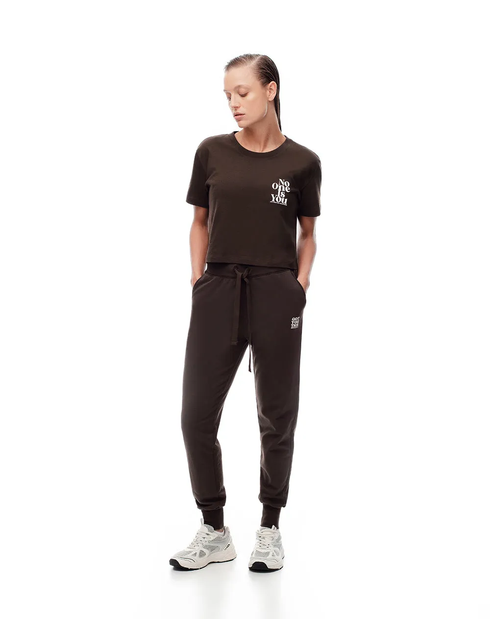 Camiseta crop regular algodón chocolate mujer sold by Gef product image thumbnail 4