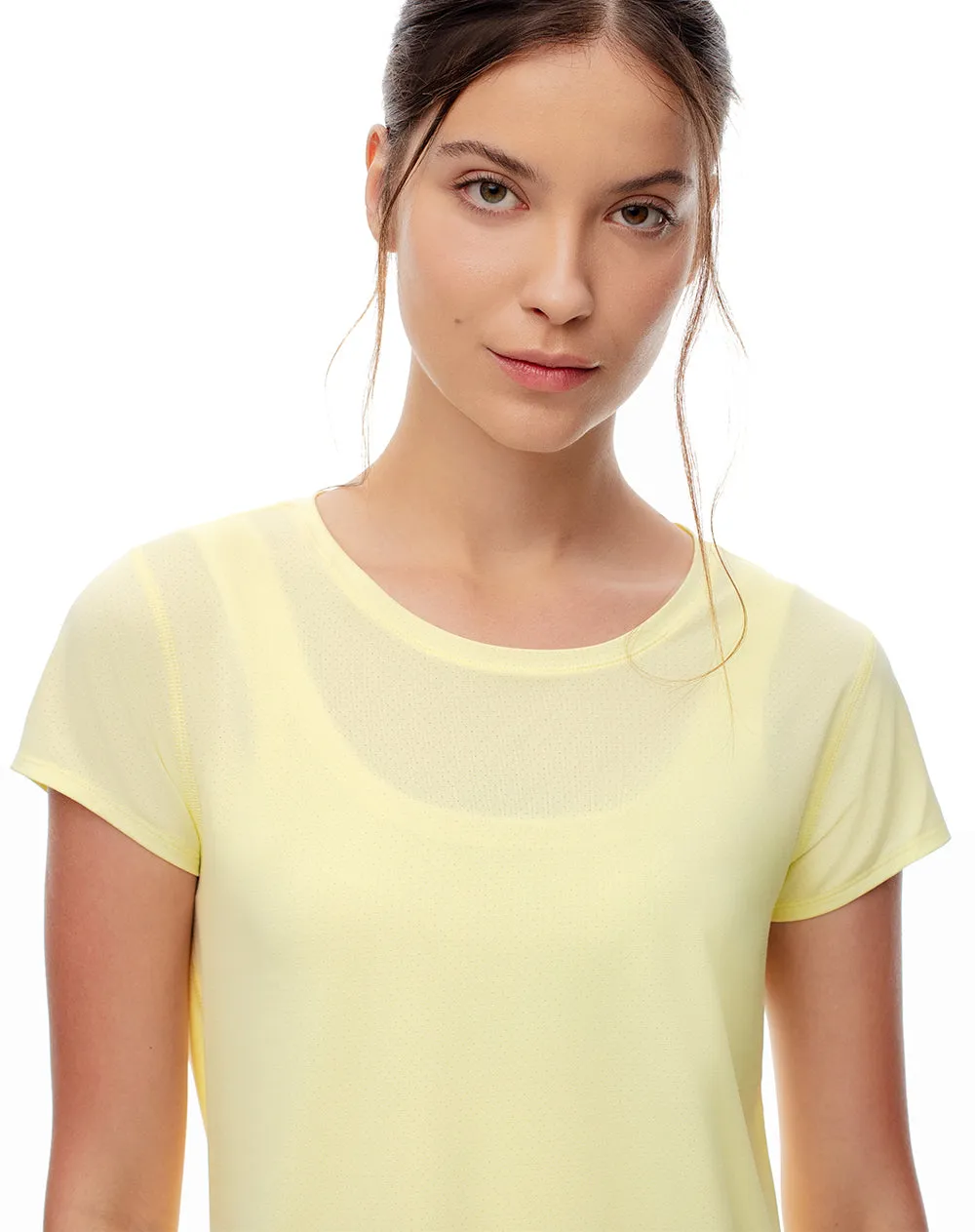 Camiseta deportiva secado rápido amarilla mujer sold by Gef product image thumbnail 4