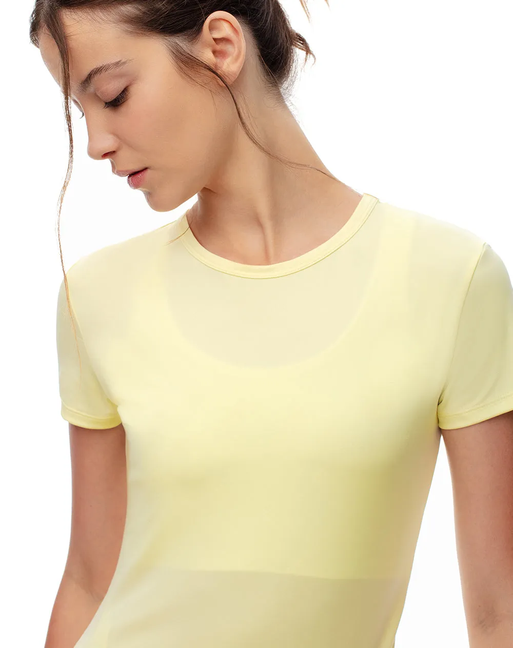 Camiseta deportiva secado rápido amarilla mujer sold by Gef product image thumbnail 4