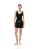 Camiseta slim sin mangas tejido de punto negra mujer sold by Gef