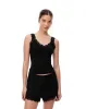 Camiseta slim sin mangas tejido de punto negra mujer sold by Gef