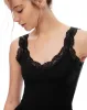 Camiseta slim sin mangas tejido de punto negra mujer sold by Gef