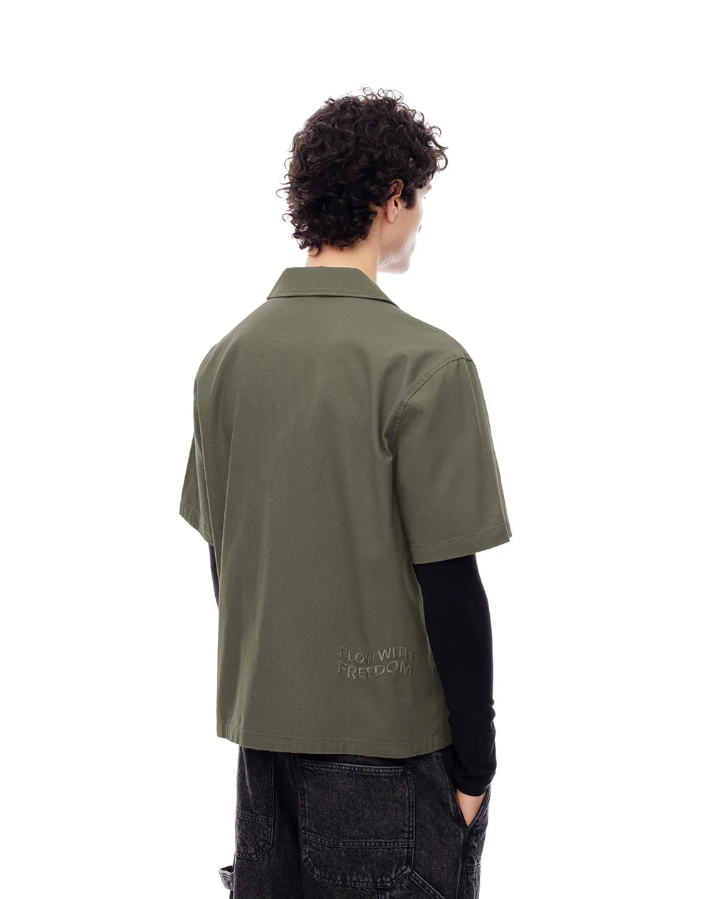 Camisa manga corta regular algodón café hombre sold by Gef product image thumbnail 2