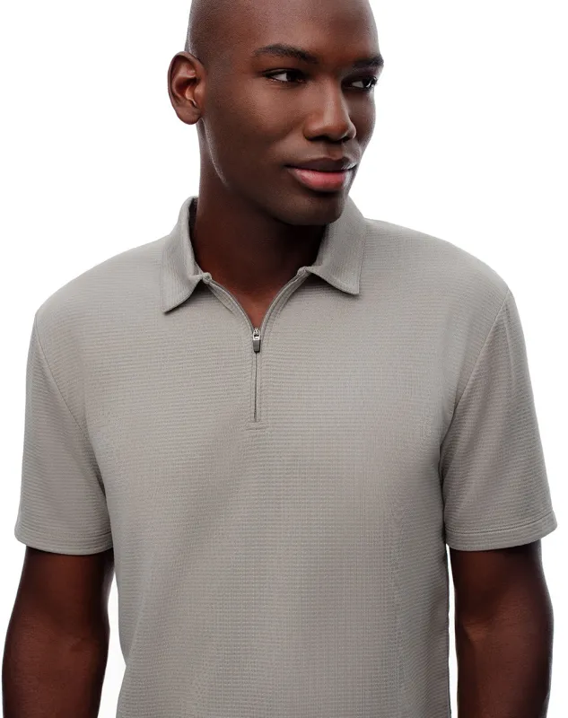 Polo regular fit taupe sold by Gef