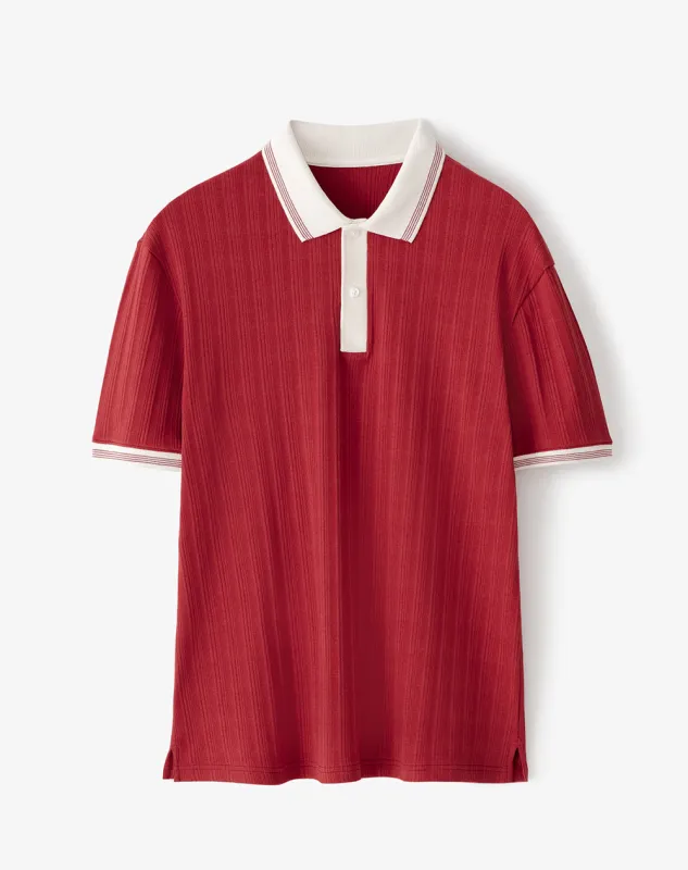 Polo regular tejido de punto roja hombre sold by Gef