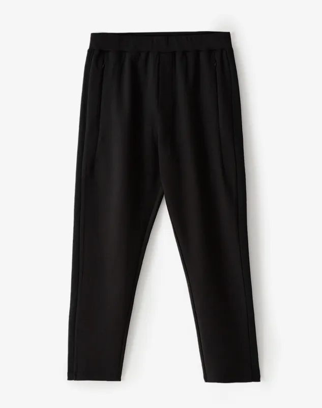 Jogger relaxed fit tiro medio negro sold by Gef