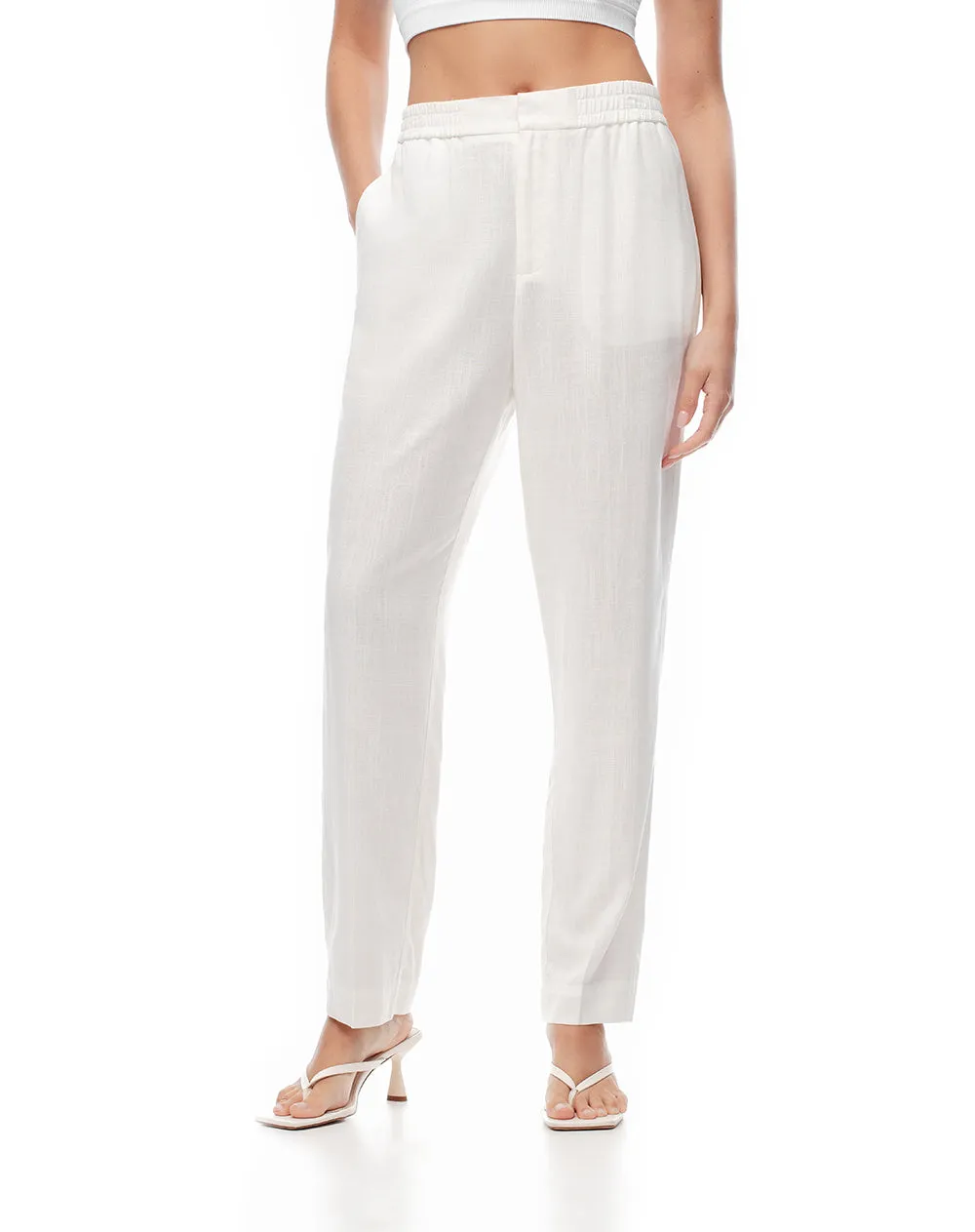 Pantalón regular alto blanco mujer sold by Gef product image thumbnail 3