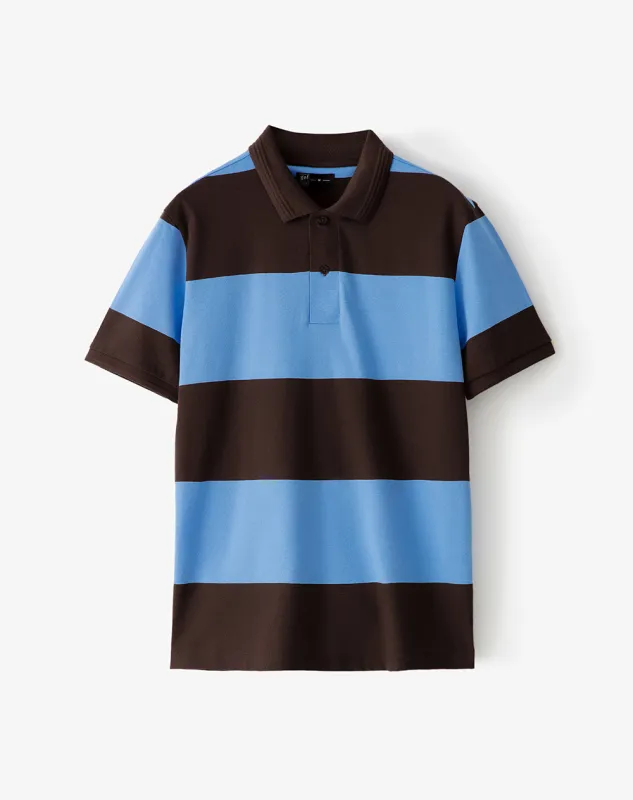 Polo regular algodón azul rayas hombre sold by Gef