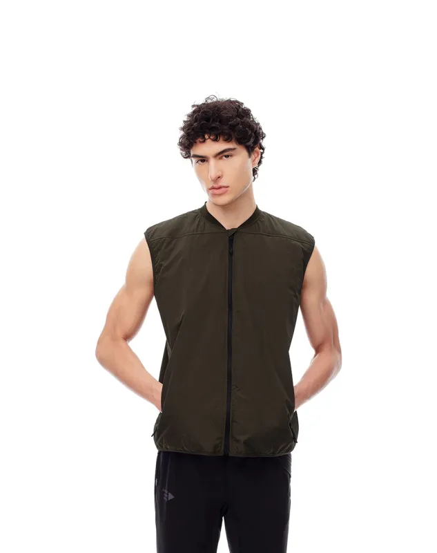 Chaleco regular fit sin capucha verde sold by Gef