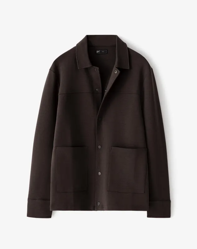 Chaqueta regular fit sin capucha chocolate sold by Gef
