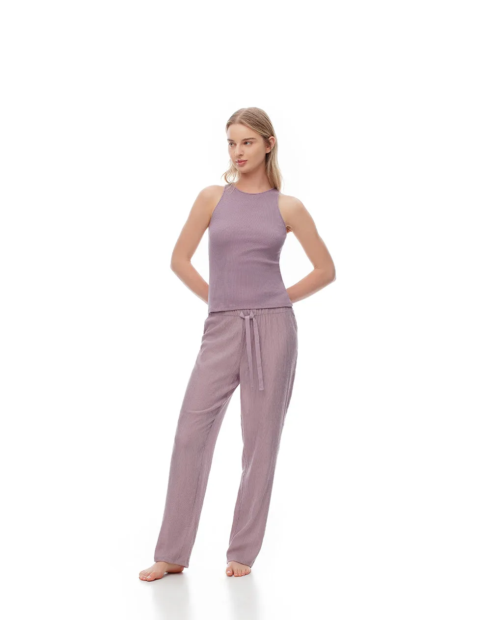 Pantalón de pijama morado mujer sold by Gef