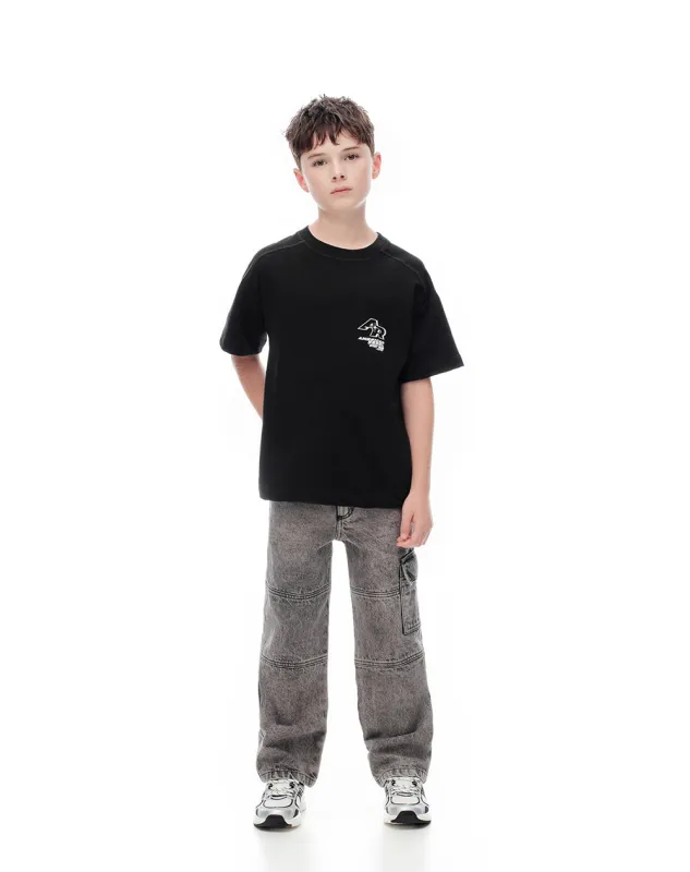 Jean cargo gris niño sold by Gef