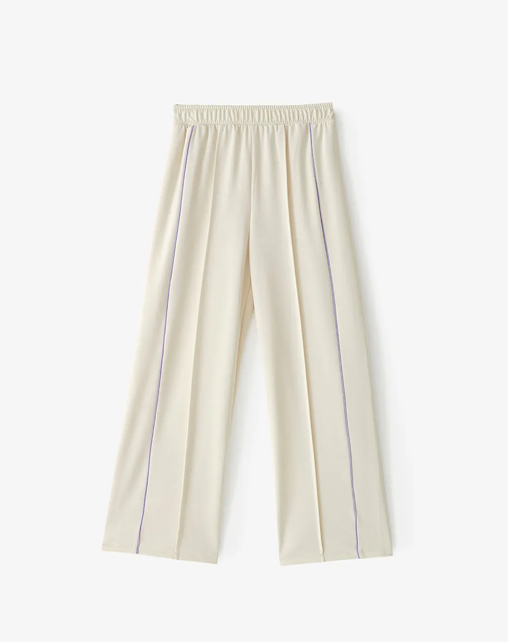 Pantalón tiro medio bota ancha crema niña sold by Gef