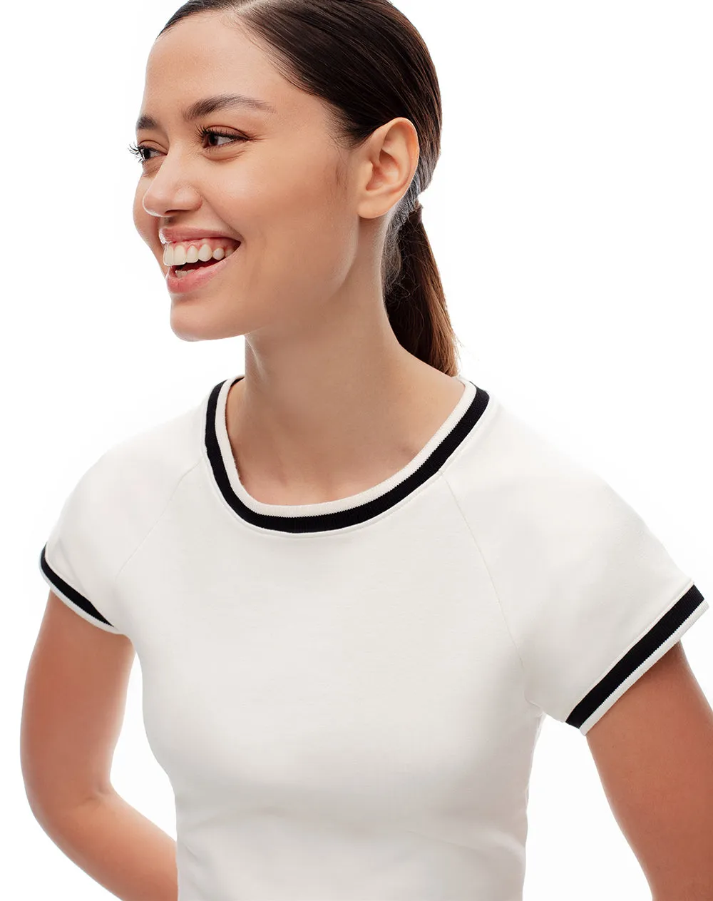 Camiseta slim algodón blanca mujer sold by Gef