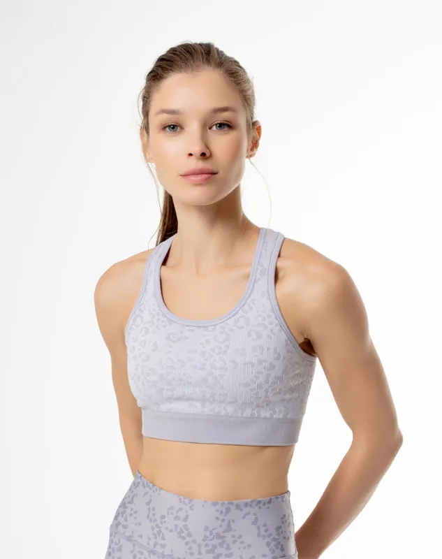 Top deportivo soporte alto seamless gris sold by Gef