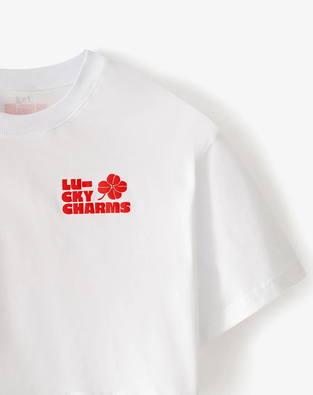 Camiseta crop regular algodón blanca estampada mujer sold by Gef product image thumbnail 2