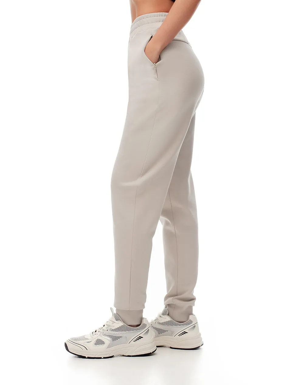 Jogger slim tiro medio arena mujer sold by Gef product image thumbnail 3