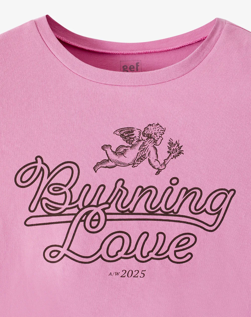 Camiseta crop slim algodón rosa estampada mujer sold by Gef product image thumbnail 2